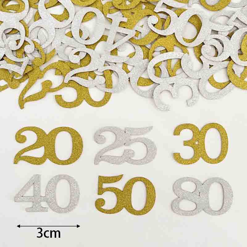 120Pcs 50th Birthday Confetti  - огляд і ціна Table Number Gold