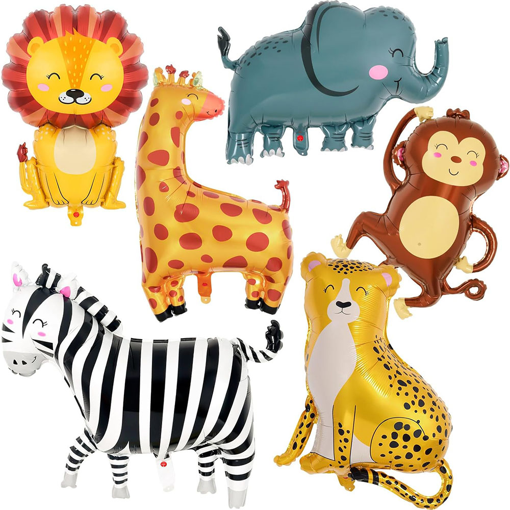 6Pcs Jungle Wild Animal Foil B - огляд і ціна Wedding Zoo