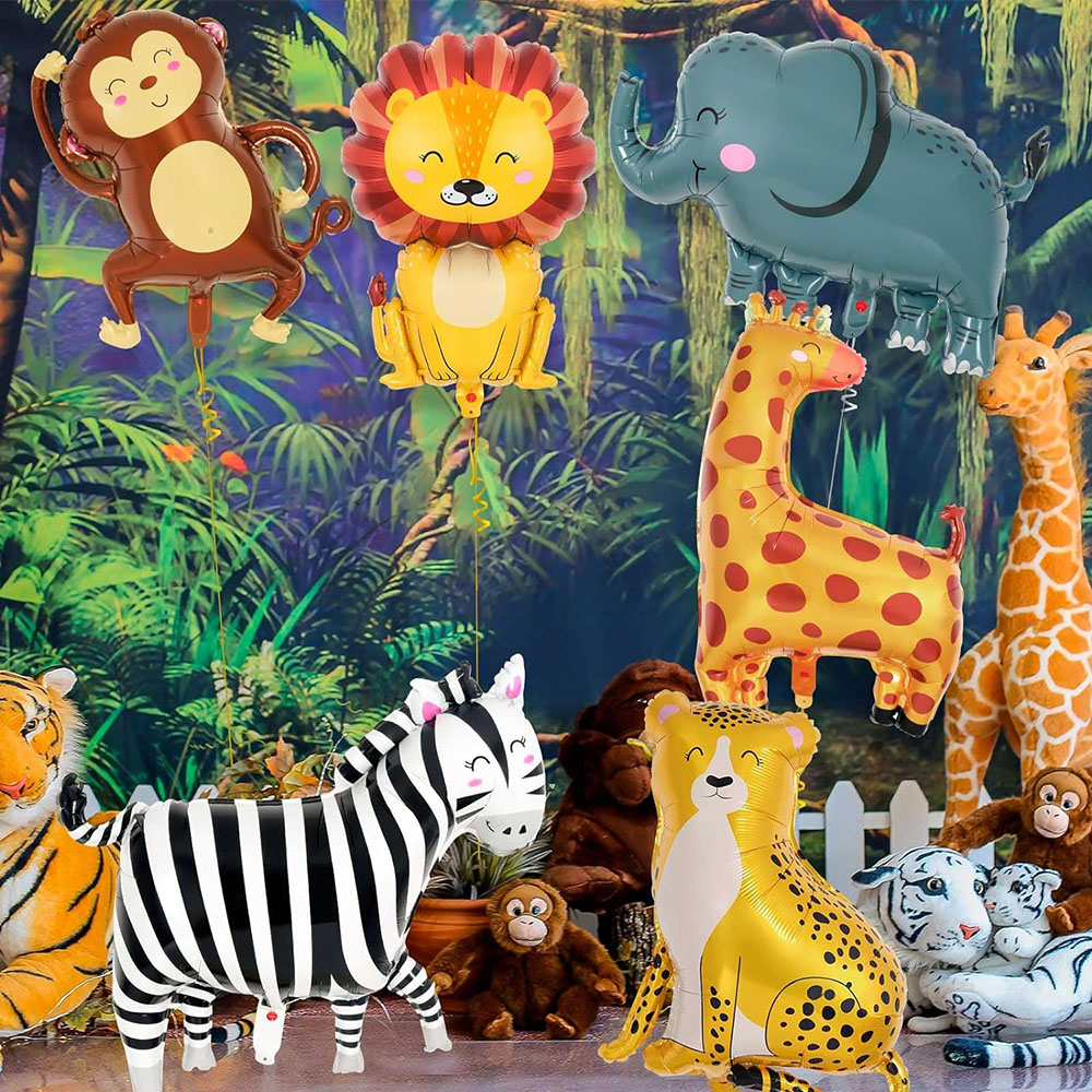 6Pcs Jungle Wild Animal Foil B - огляд і ціна Wedding Zoo
