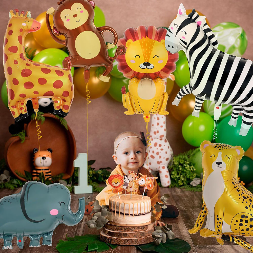 6Pcs Jungle Wild Animal Foil B - огляд і ціна Wedding Zoo
